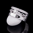 Серебряное кольцо с фианитами 111821 от ювелирного магазина Оникс