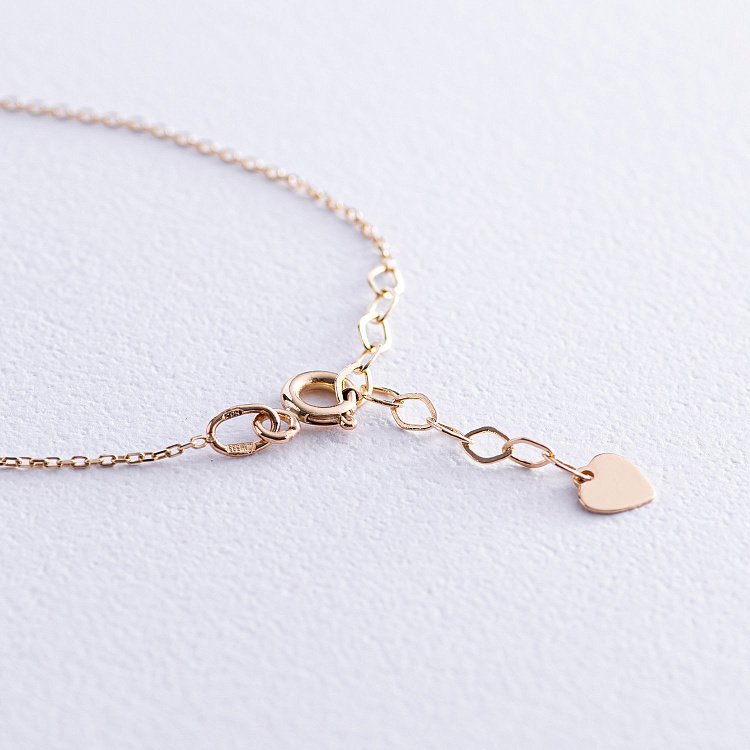 Браслет "Лунниця" у жовтому золоті (фіаніти) б05099 від ювелірного магазину Онікс - 4