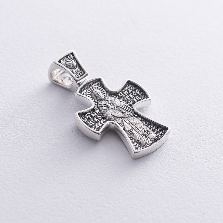 Срібний хрест (чорніння) 132555 від ювелірного магазину Онікс - 4