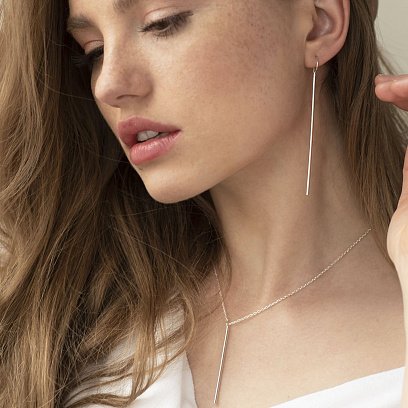 Срібне кольє "Мить" 181038 №4