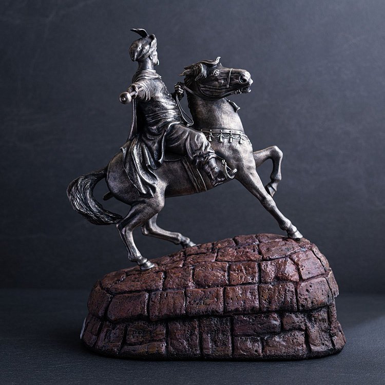 Серебряная фигура ручной работы "Богдан Хмельницкий на коне" 23106 от ювелирного магазина Оникс - 2