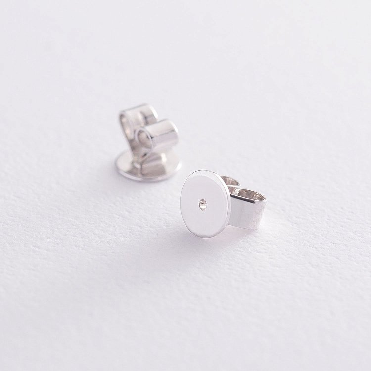 Золотые серьги-пусеты "Цветочки" (сапфир, бриллиант) сб0199mi от ювелирного магазина Оникс - 2