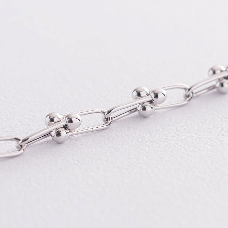 Браслет "Фантазия" в белом золоте б04677 от ювелирного магазина Оникс - 5