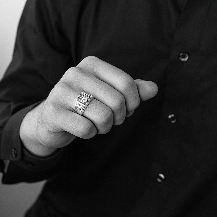 Срібна печатка "Герб України - Тризуб" 1035 від ювелірного магазину Онікс - 4