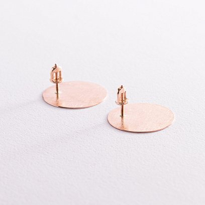 Серьги "Кометы" в красном золоте с07586 №6