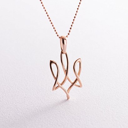 Золотой кулон "Герб Украины - Тризуб" п03687