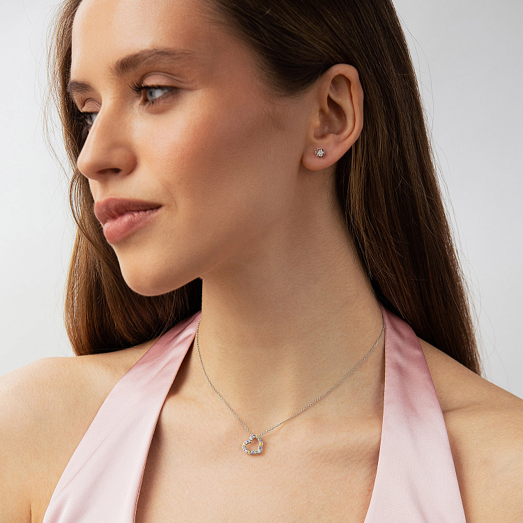 Золотые серьги - пусеты с бриллиантами сб0083са от ювелирного магазина Оникс - 4