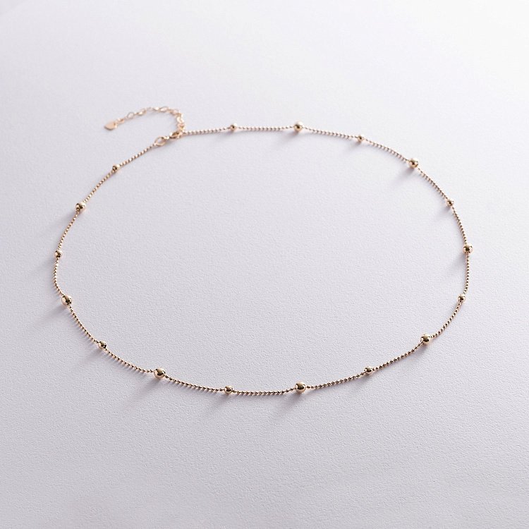 Колье "Шарики" в желтом золоте кол02014 от ювелирного магазина Оникс