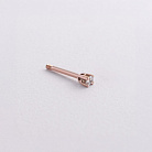 Золотая моносерьга с фианитом с09574 от ювелирного магазина Оникс - 2