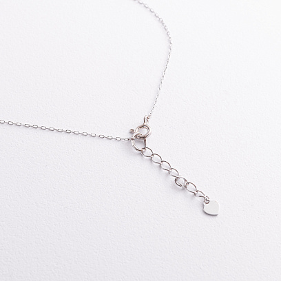 Серебряное колье "Сердечки" 908-00885 №4