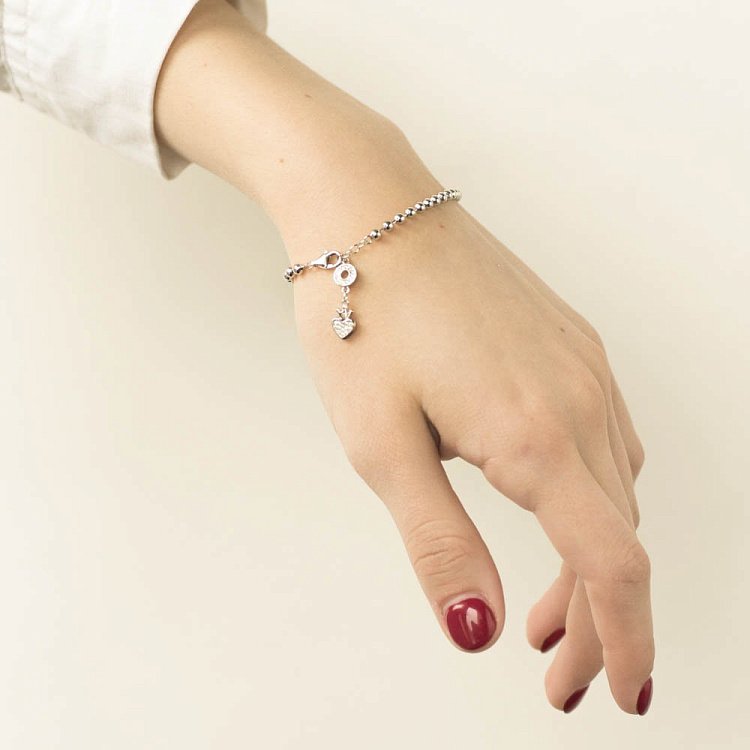 Серебряный браслет с шариками 141276 от ювелирного магазина Оникс - 2