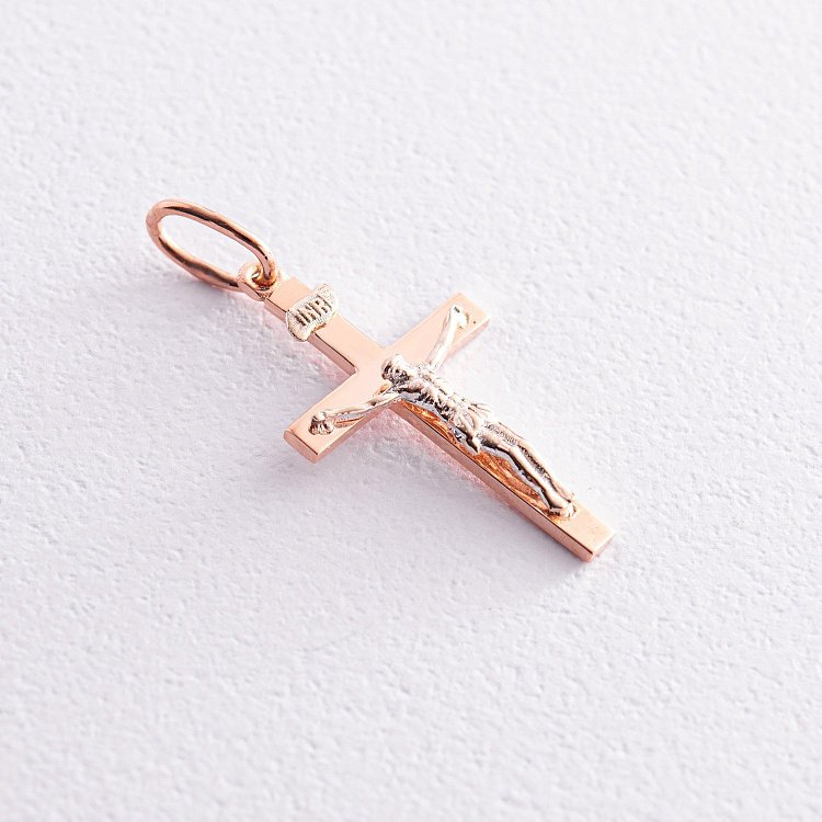 Золотий хрестик "Розп'яття" п03706 від ювелірного магазину Онікс