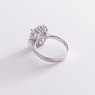 Серебряное кольцо с голубым топазом и фианитами 111448 от ювелирного магазина Оникс - 4