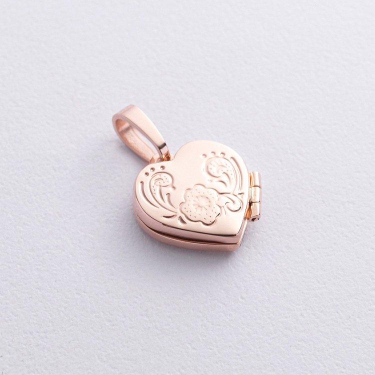 Кулон для фотографії "Сердечко" (червоне золото) п02633 від ювелірного магазину Онікс