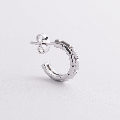 Чоловіча моносережка "Ланцюжок" у сріблі Zancan ESO005 №3