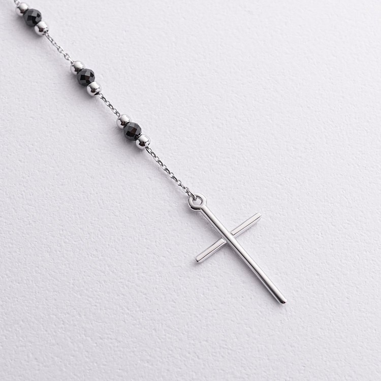 Золоте кольє з хрестиком (фіаніти) кол02594 від ювелірного магазину Онікс - 1