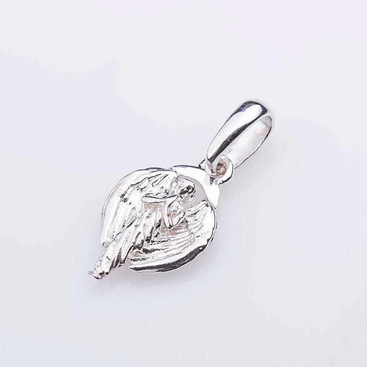 Серебряная подвеска "Ангел" 132202 от ювелирного магазина Оникс