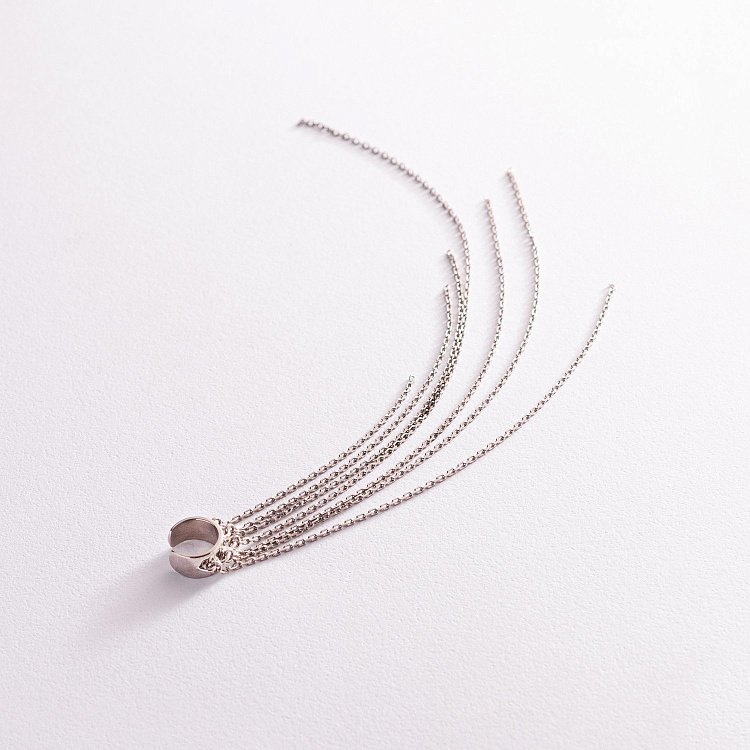 Серебряная серьга - каффа "Тильда" 123194 от ювелирного магазина Оникс - 2