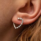 Золоті сережки "Сердечки" з діамантами сб0450nl от ювелирного магазина Оникс - 4