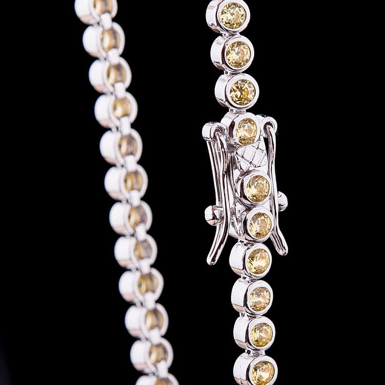 Серебряный браслет с фианитами 14886 от ювелирного магазина Оникс - 3