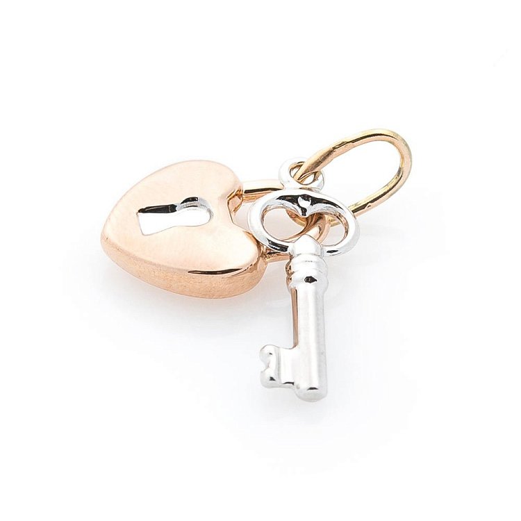 Золотий кулон "Сердечко з ключем" п02919 від ювелірного магазину Онікс - 2