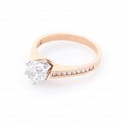 Помолвочное золотое кольцо (фианиты) к04685 от ювелирного магазина Оникс - 1