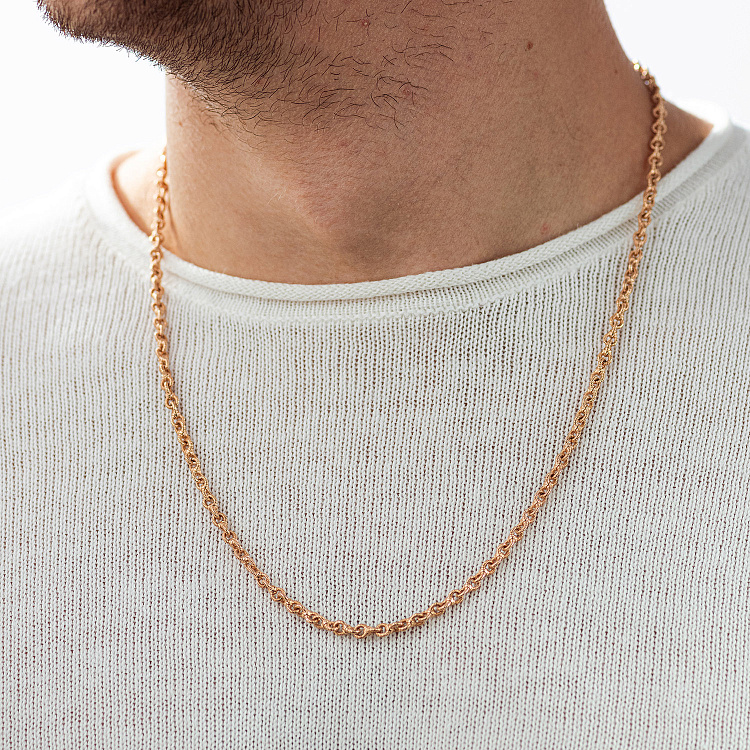 Мужская золотая цепочка ц00567 от ювелирного магазина Оникс - 3