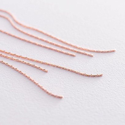 Золоті висячі сережки "Дощ" с06763 №4