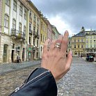 Кольцо "Моя Украина" в белом золоте к07040 от ювелирного магазина Оникс - 13