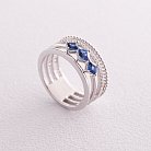 Золотое кольцо с бриллиантами и сапфирами кб0430nl от ювелирного магазина Оникс - 2