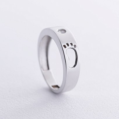 Золотое кольцо "Ножка младенца" (фианит) к07625