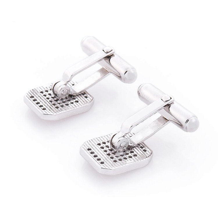 Срібні запонки з фіанітами 25071 від ювелірного магазину Онікс - 1