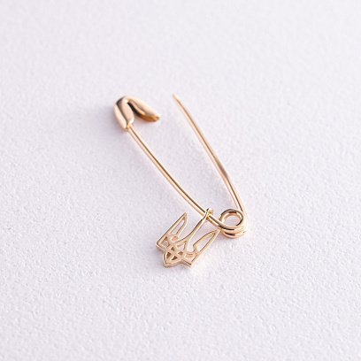 Золота шпилька "Герб України - Тризуб" зак00333 №5