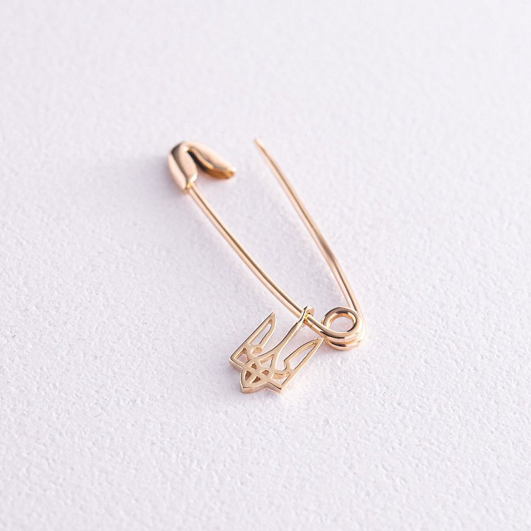 Золота шпилька "Герб України - Тризуб" зак00333 від ювелірного магазину Онікс - 4