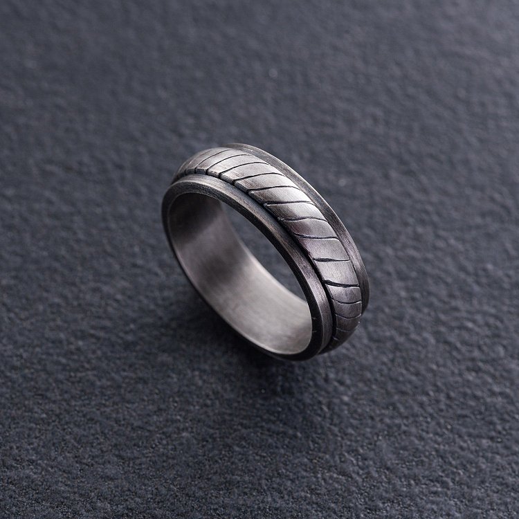 Чоловічий срібний перстень (чорніння) 1278 від ювелірного магазину Онікс