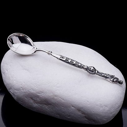 Серебряная ложка со Св. Николаем 24025 №3