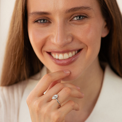 Золотое кольцо с бриллиантами 248781121 №2