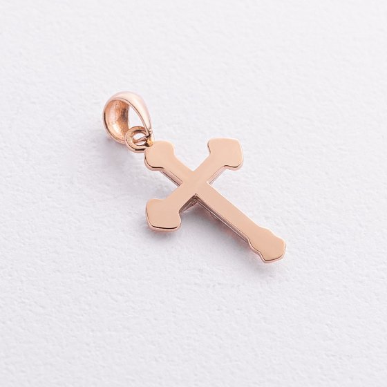 Крестик с распятием (красное, белое золото) п03997 №3