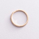 Золотое кольцо "Минимализм" с фианитами к06883 от ювелирного магазина Оникс - 2