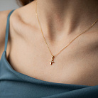 Хрестик з діамантом (жовте золото) пб0380ri от ювелирного магазина Оникс - 3