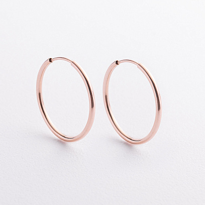 Серьги - кольца в красном золоте с04040