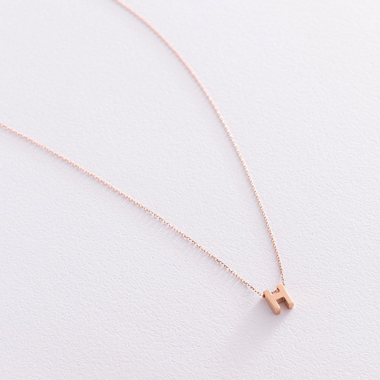 Золоте кольє з літерою "Н" кол01256Н від ювелірного магазину Онікс