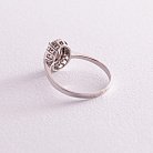 Серебряное помолвочное кольцо (дымчатый кварц и фианиты) 111068 от ювелирного магазина Оникс - 2
