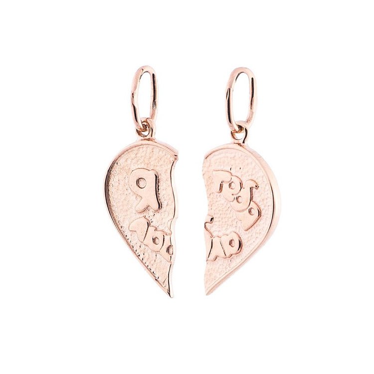 Подвески "Две половинки сердца" п01347 от ювелирного магазина Оникс