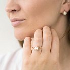 Золотое кольцо с культ. пресн. жемчугом к05497 от ювелирного магазина Оникс - 1