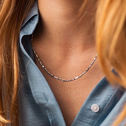 Колье - цепочка в белом золоте кол02410 №2