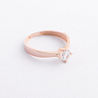 Заручальна золота каблучка з фіанітом к08082 от ювелирного магазина Оникс - 1