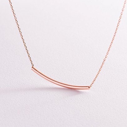 Кольє "Мінімалізм" в червоному золоті кол01984