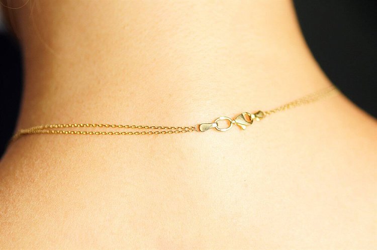 Колье золотое с натуральными камнями кол00530 от ювелирного магазина Оникс - 3