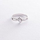 Помолвочное кольцо в белом золоте (бриллианты) к0011sh от ювелирного магазина Оникс